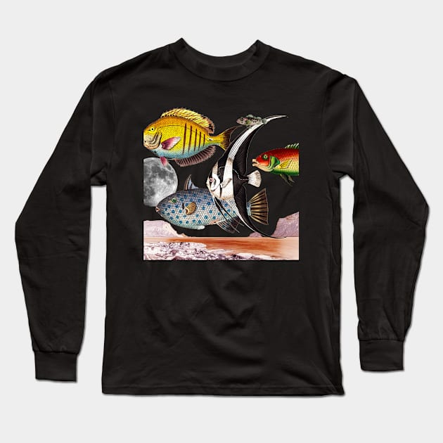 Fish World Collage Long Sleeve T-Shirt by snexus